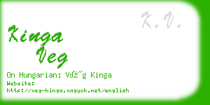 kinga veg business card